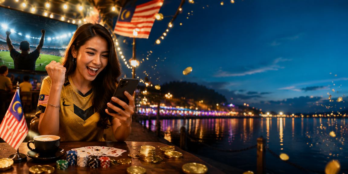 Pemain menikmati permainan poker dalam talian Malaysia dengan peranti mudah alih